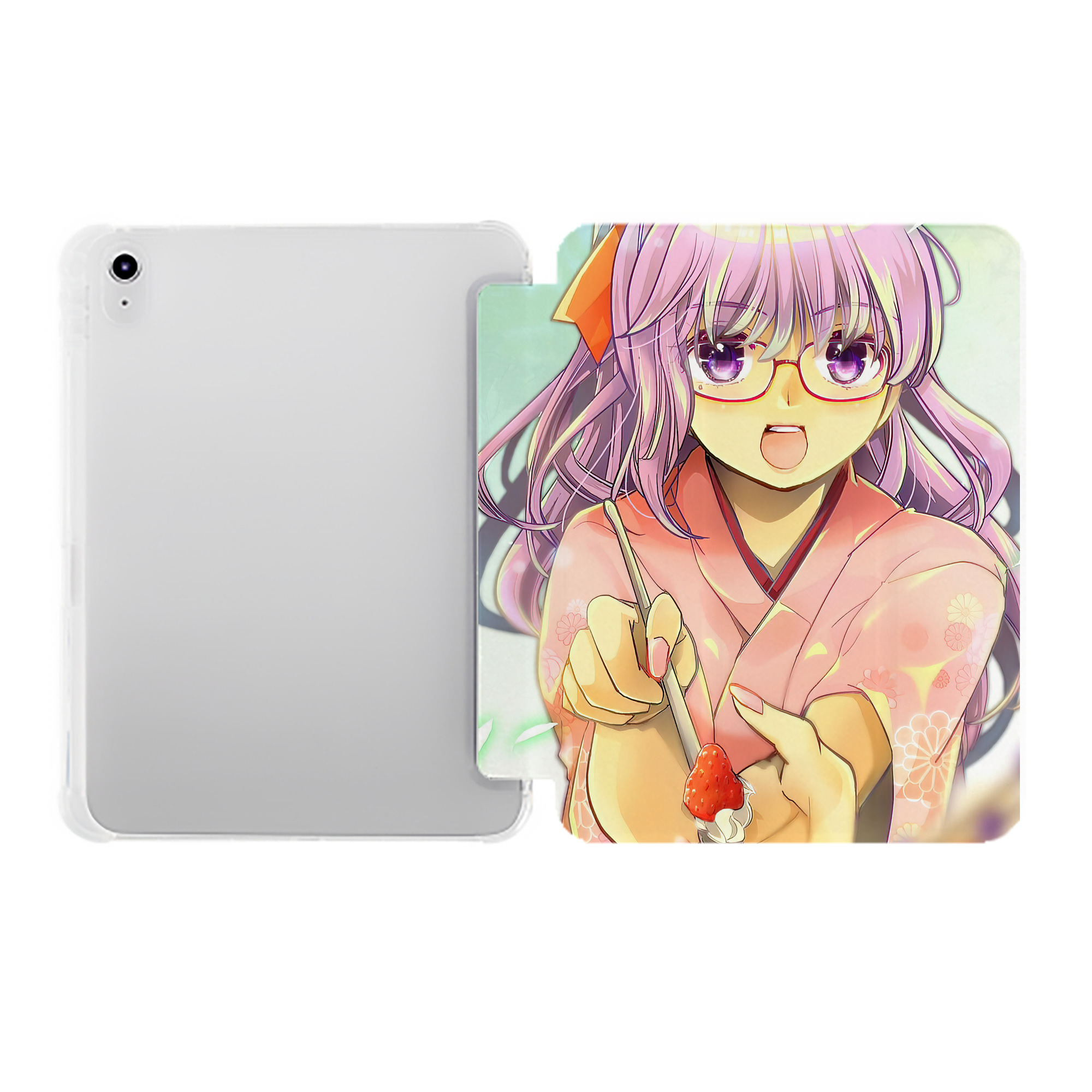 （画像用） ぎんたま 坂田銀時（さかたぎんとき） 神楽 志村新八（しむら しんぱち） GINTAMA Sakata Gintoki Kagura Shimura Shinpachi IPad ケース ペン収納付き 三つ折りスタンド PUレザー×シリコン 対応機種9.5/10.5/10.9インチ